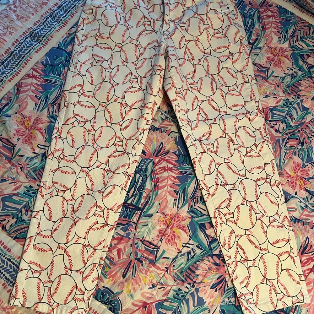 Baseball Mid Rise Boyfriend Pants